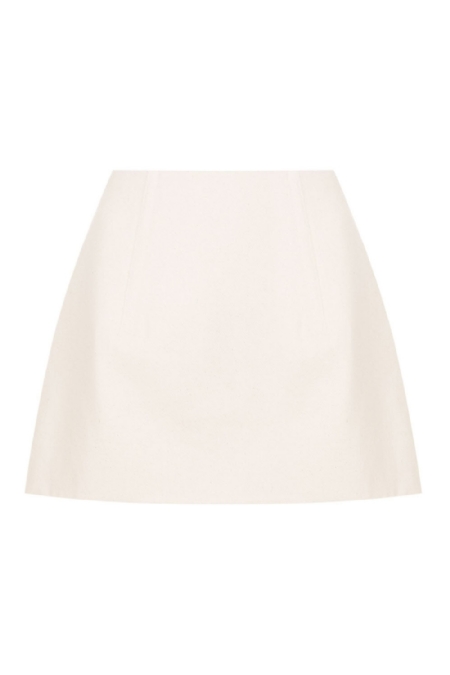Twill Skirt, Straight, Ab Off White