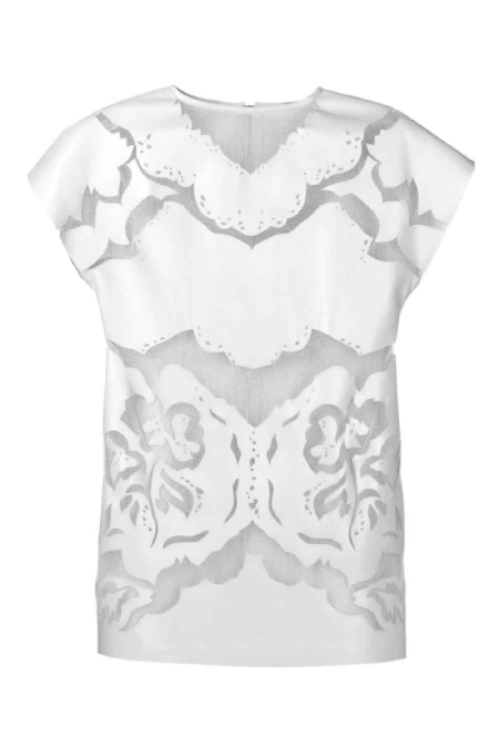 Dea Leather Dress I White