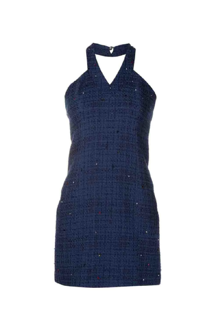 Dryelle Tweed Dress I Blue Nuit