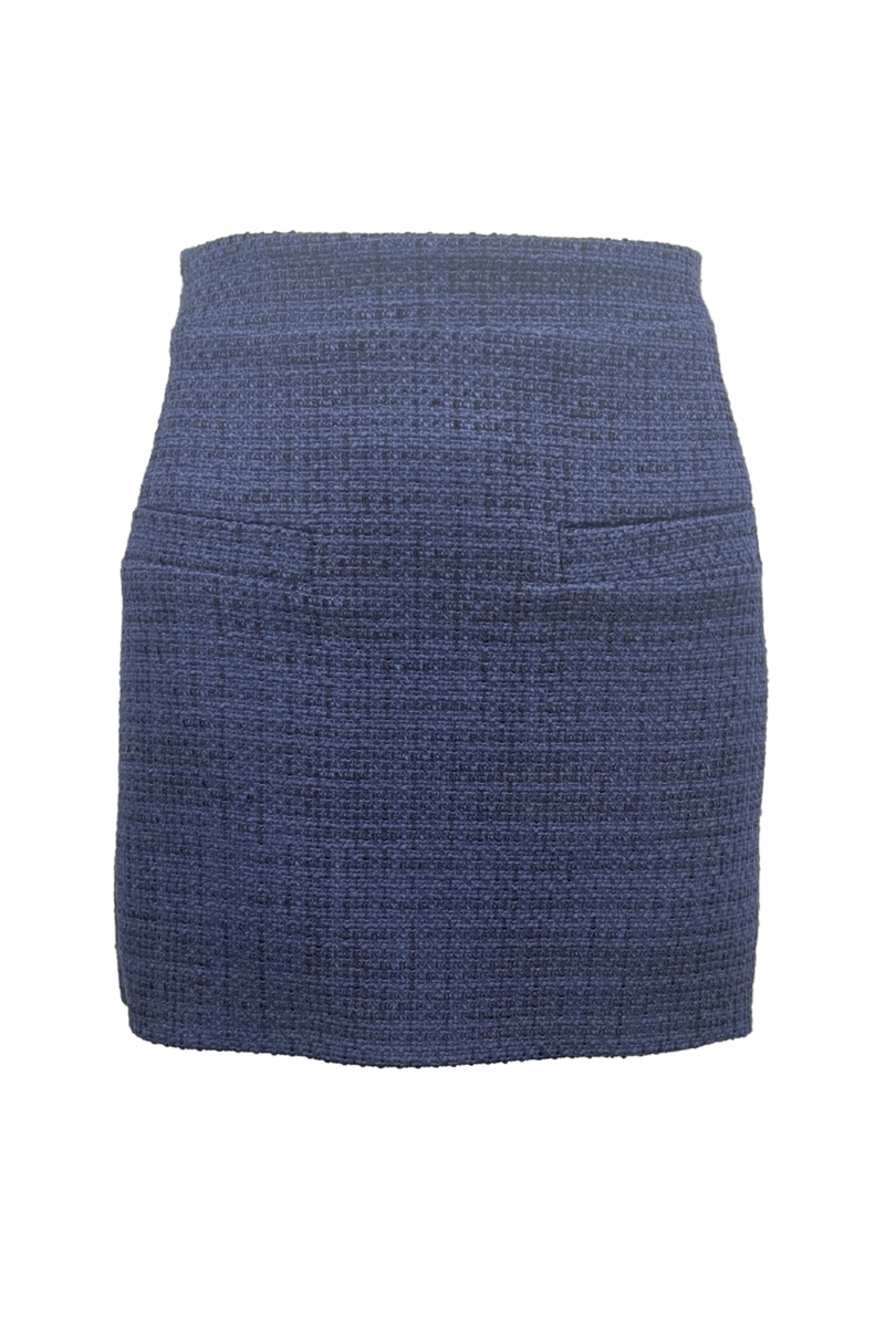 Tweed Skirt Dira I Blue Nuit
