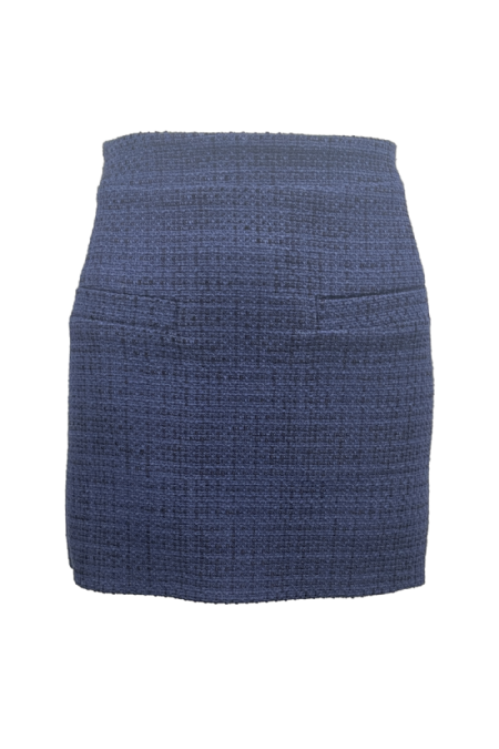 Tweed Skirt Dira I Blue Nuit