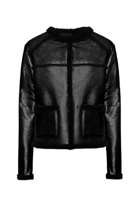 Dinka Leather Jacket I  Black-Black 