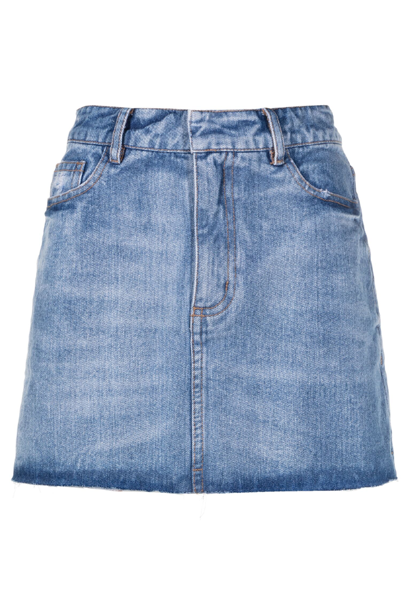 Evro Denim Skirt  Medium Blue 
