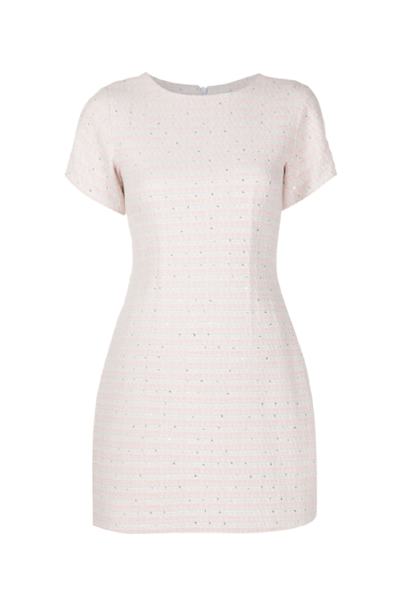 Tweed Dress Pink Tulle