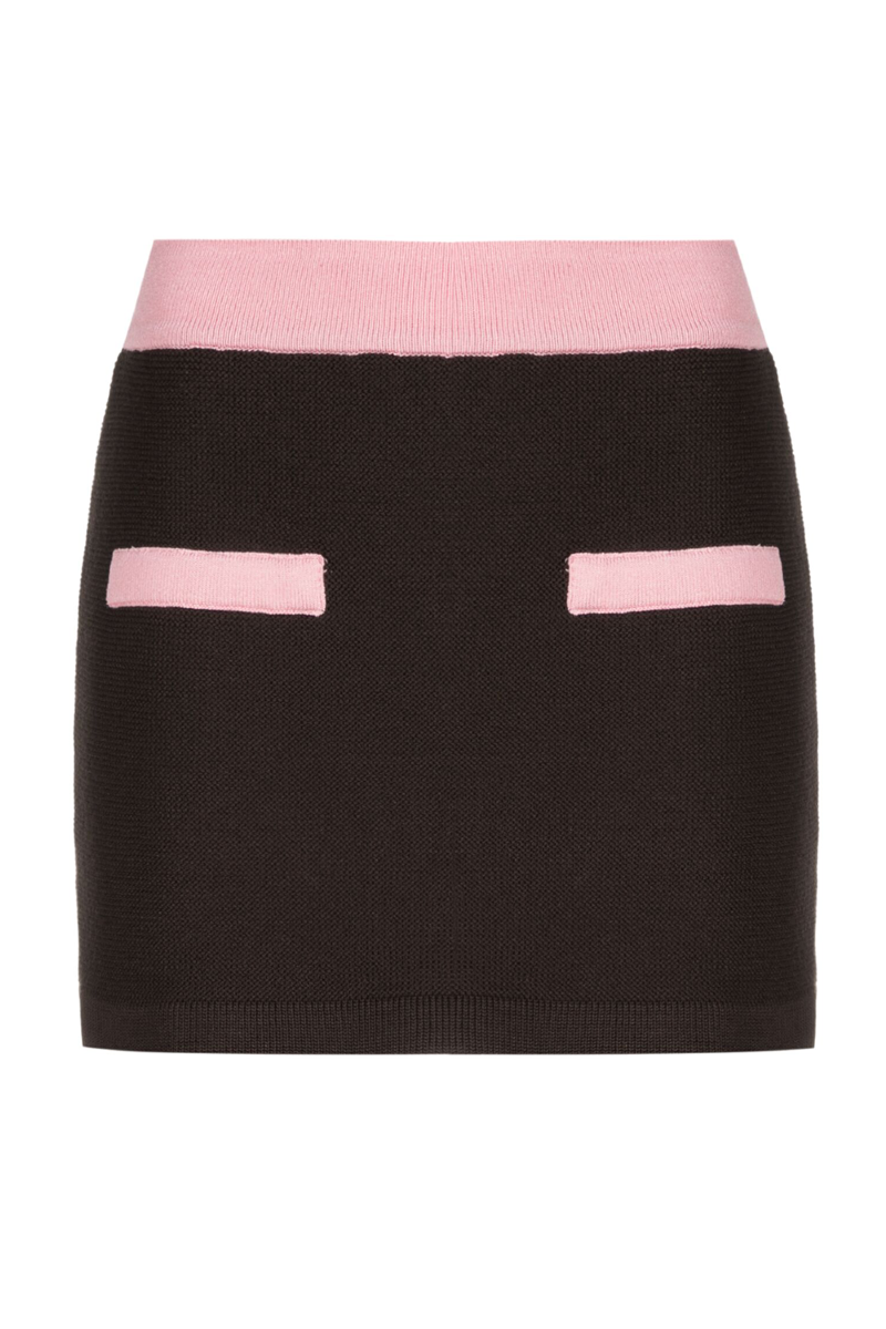 Eban Knit Skirt Brown-Pink Tulle