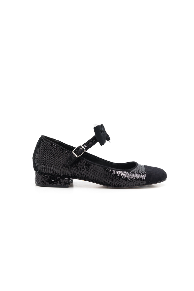 Sequined Flats Edfect Black