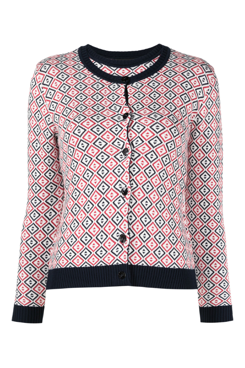 Edunia Knit Cardigan Blue Nuit - Rouge