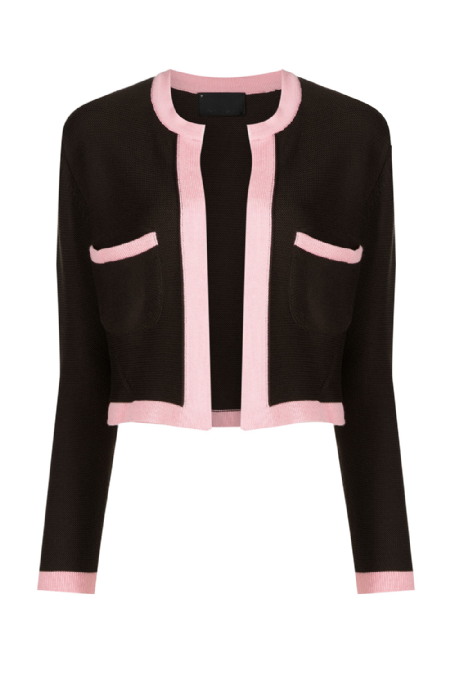 Ebeach Knit Cardigan Brown-Pink Tulle
