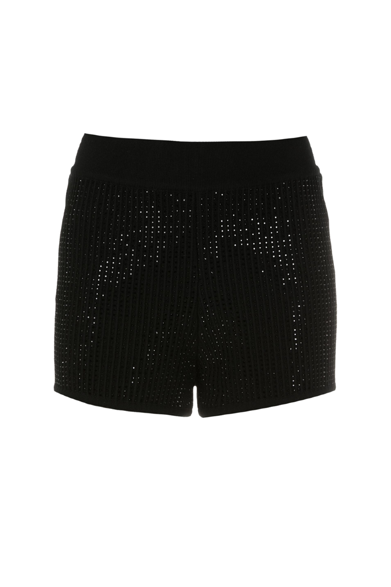 Esme Rhinestone Shorts Black