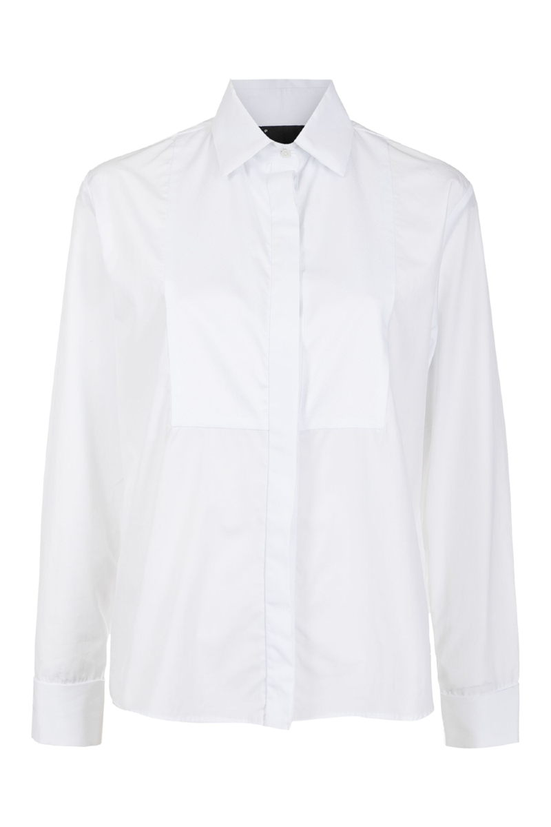 Edith I Tricoline Shirt White