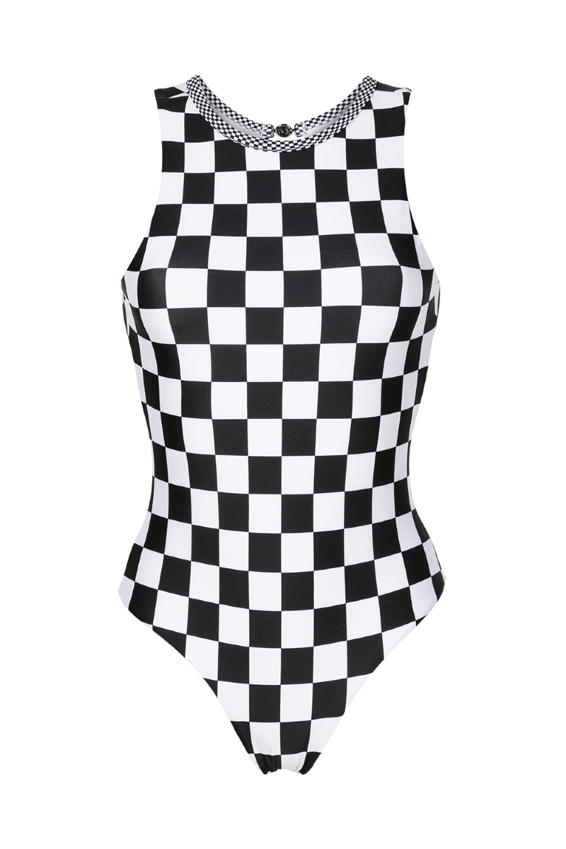 Grid Estonia Swimsuit Black-White