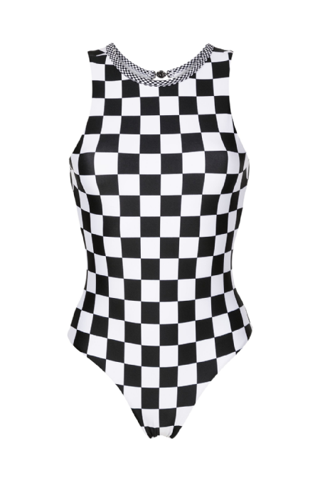 Grid Estonia Swimsuit Black-White