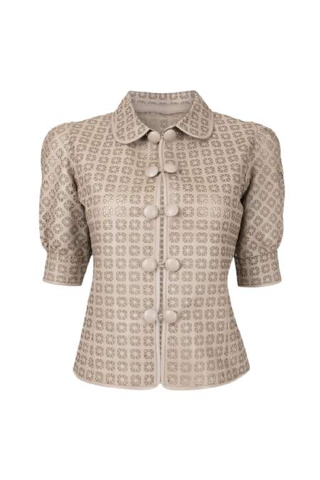 Evlun Leather Shirt Etoupe