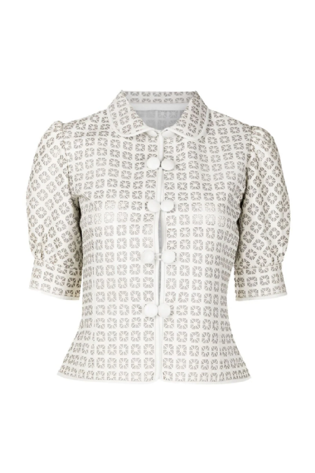 Evlun Leather Shirt White