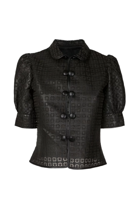 Evlun Leather Shirt Black
