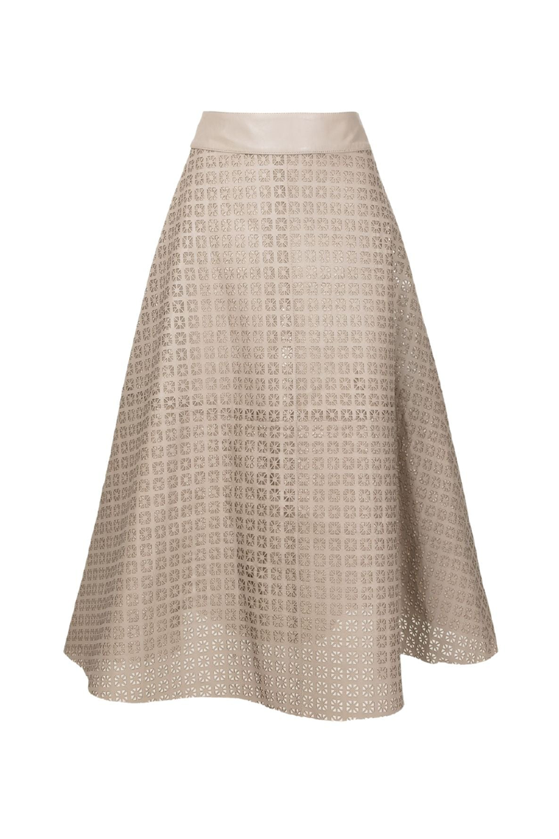 Elliot Leather Skirt Etoupe