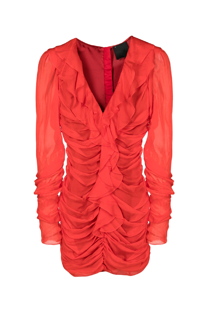 Edairo Silk Dress I Rouge