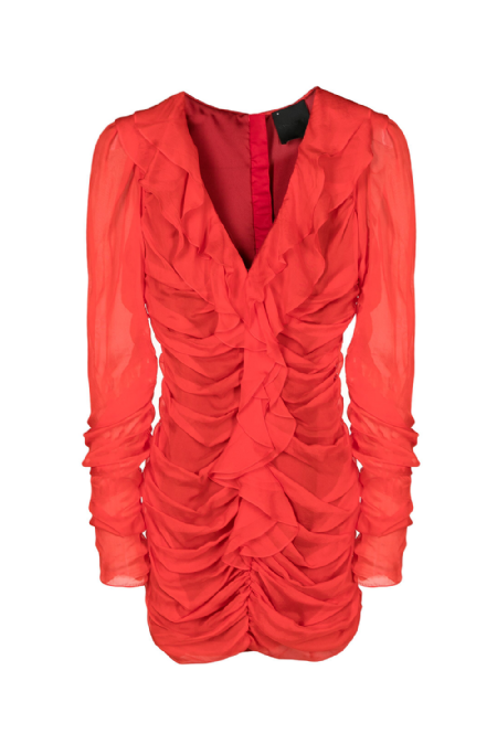Edairo Silk Dress I Rouge