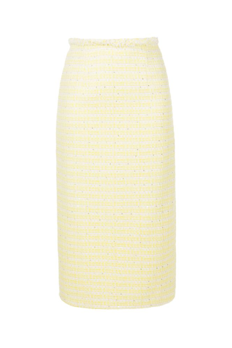 Elifa Tweed Skirt I Lime