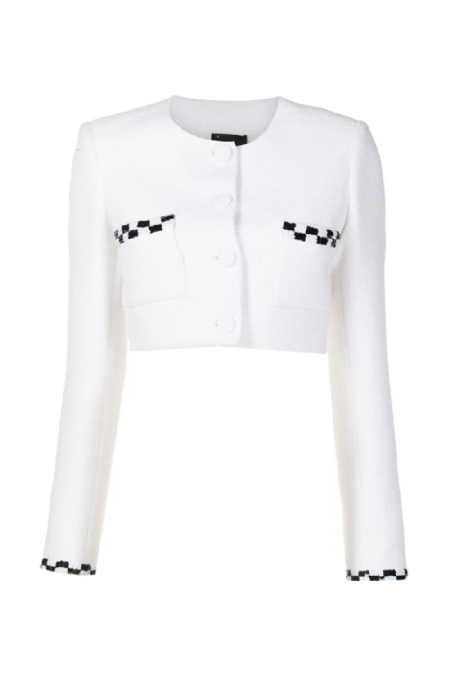 Blazer Tweed Enune White