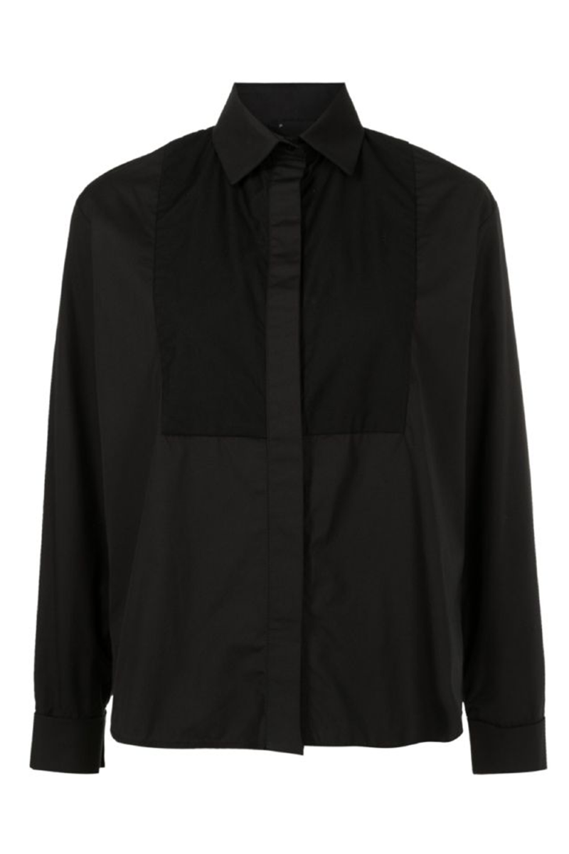 Edith I Tricoline Shirt Black