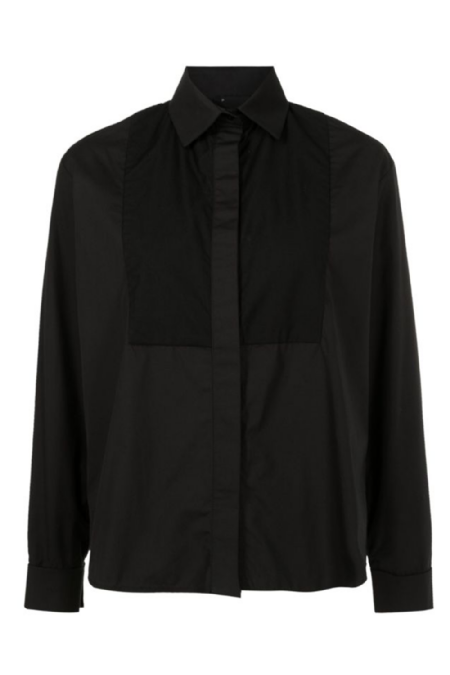 Edith I Tricoline Shirt Black