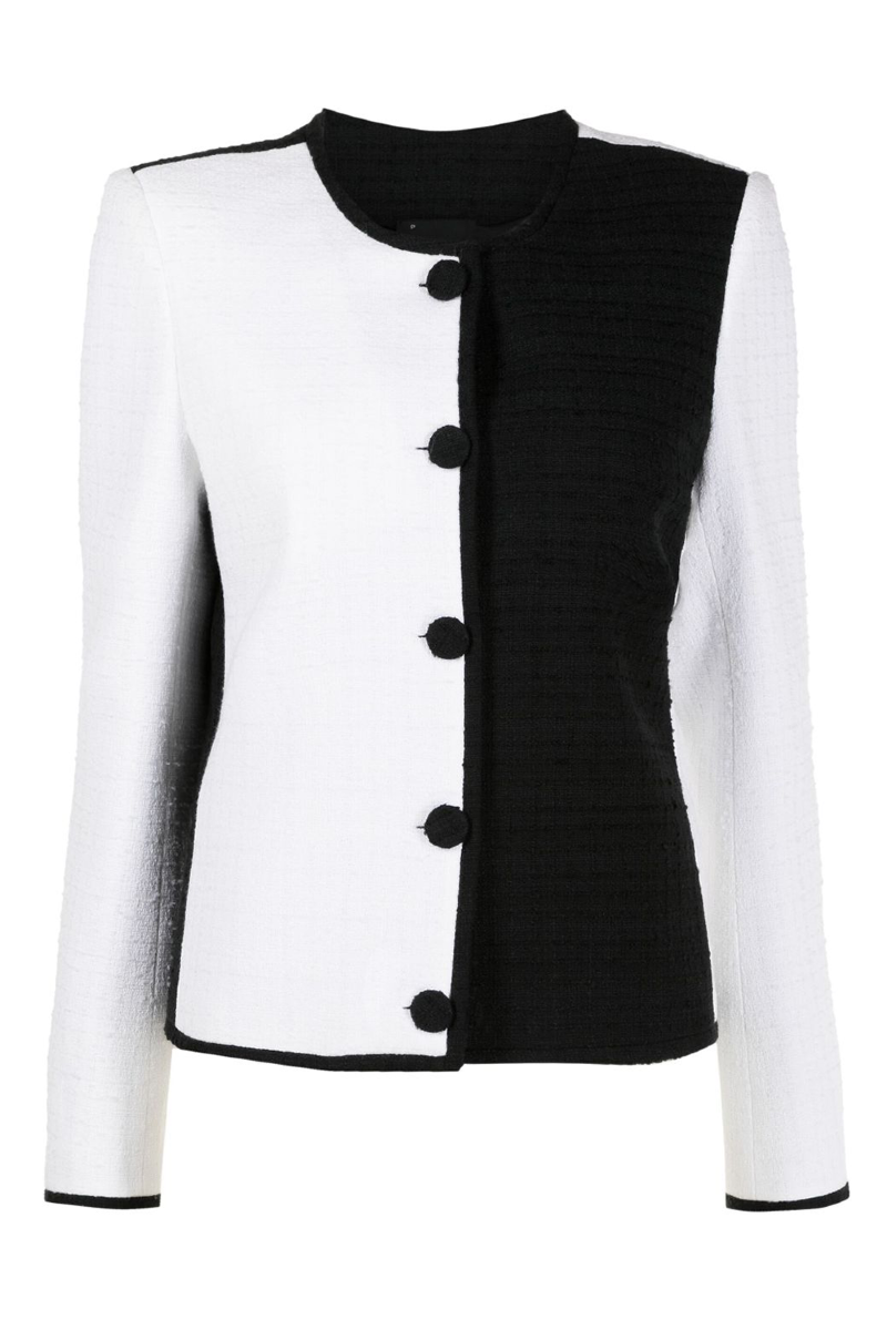 Evu Tweed Blazer  Black-Off White