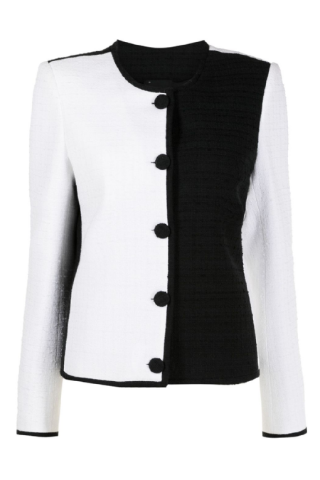 Evu Tweed Blazer  Black-Off White