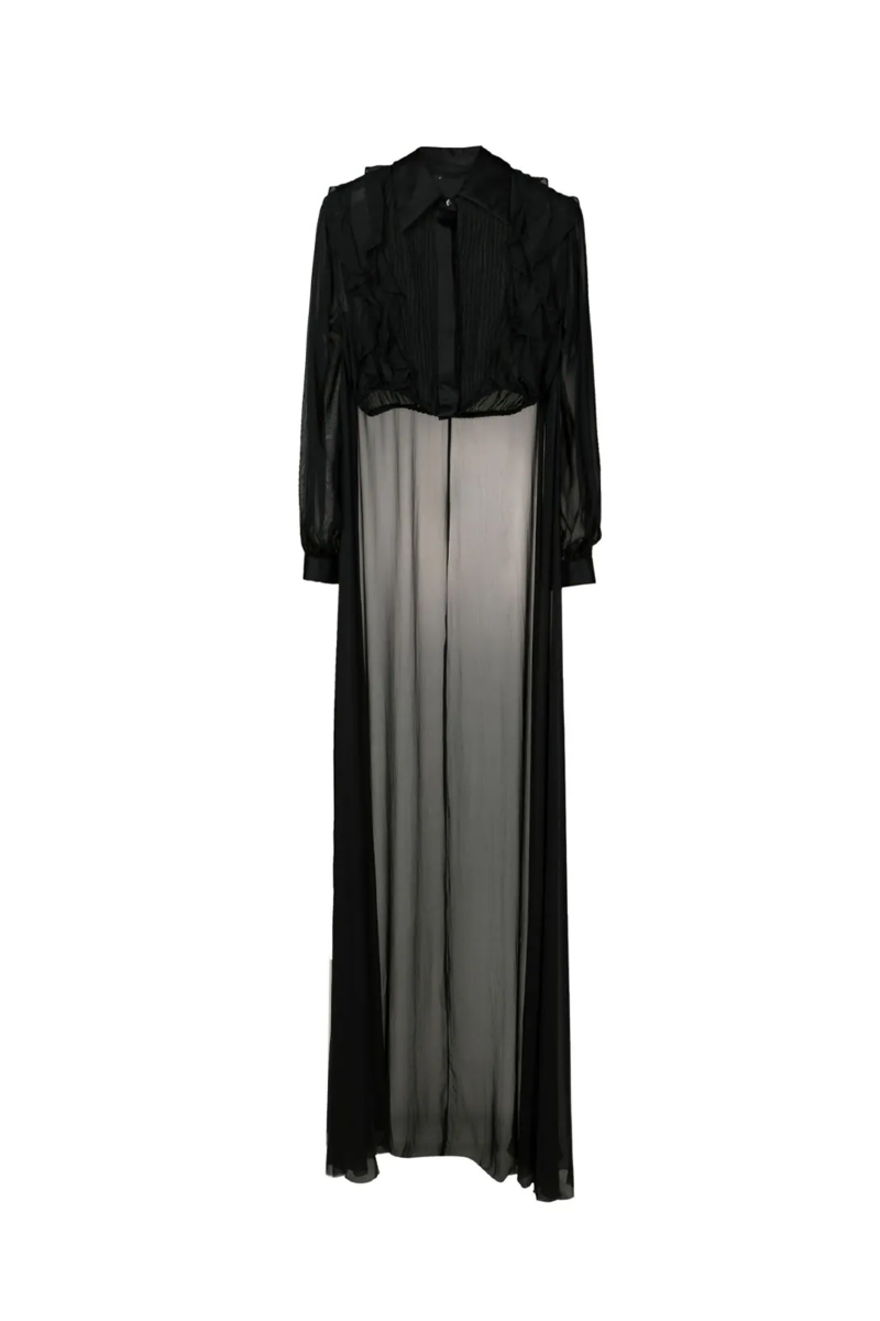 Elizangela Silk Shirt Black