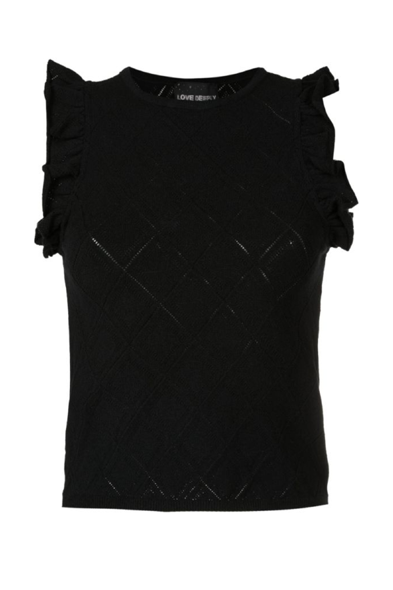 Elsie Knit Tank Top Black