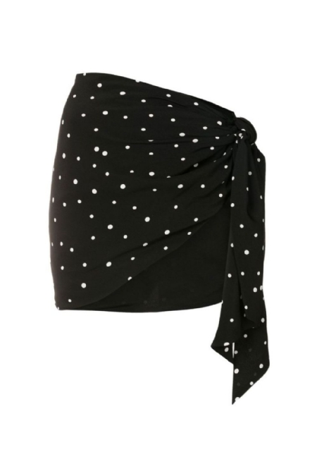 Mini Skirt Scarf Cody I Black-Dots