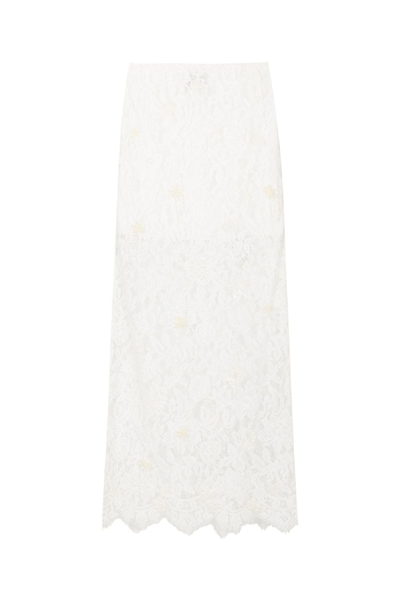 Edivar I Embroidered Skirt White
