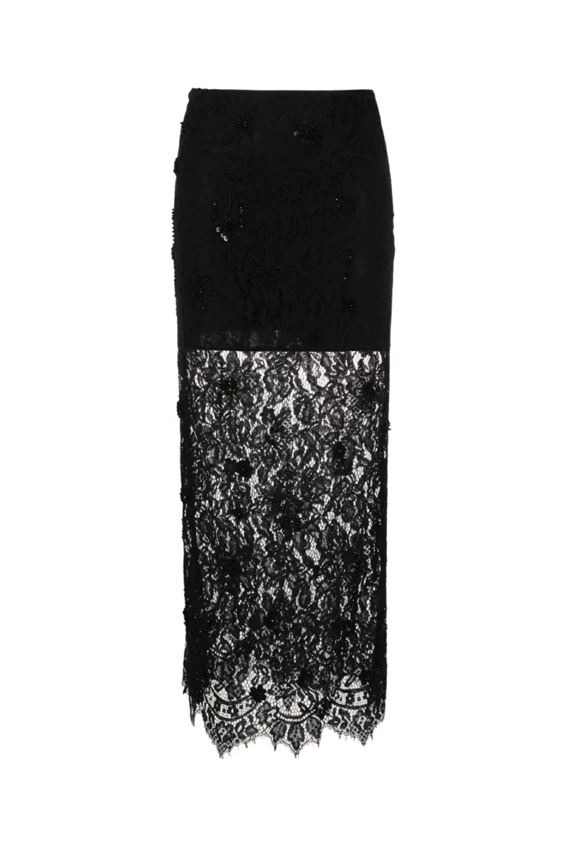 Edivar I Embroidered Skirt Black