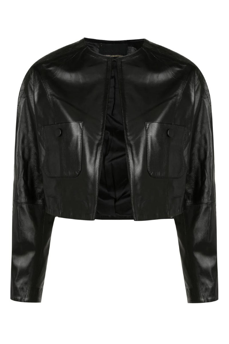 Edunia Leather Jacket  Black-Black 