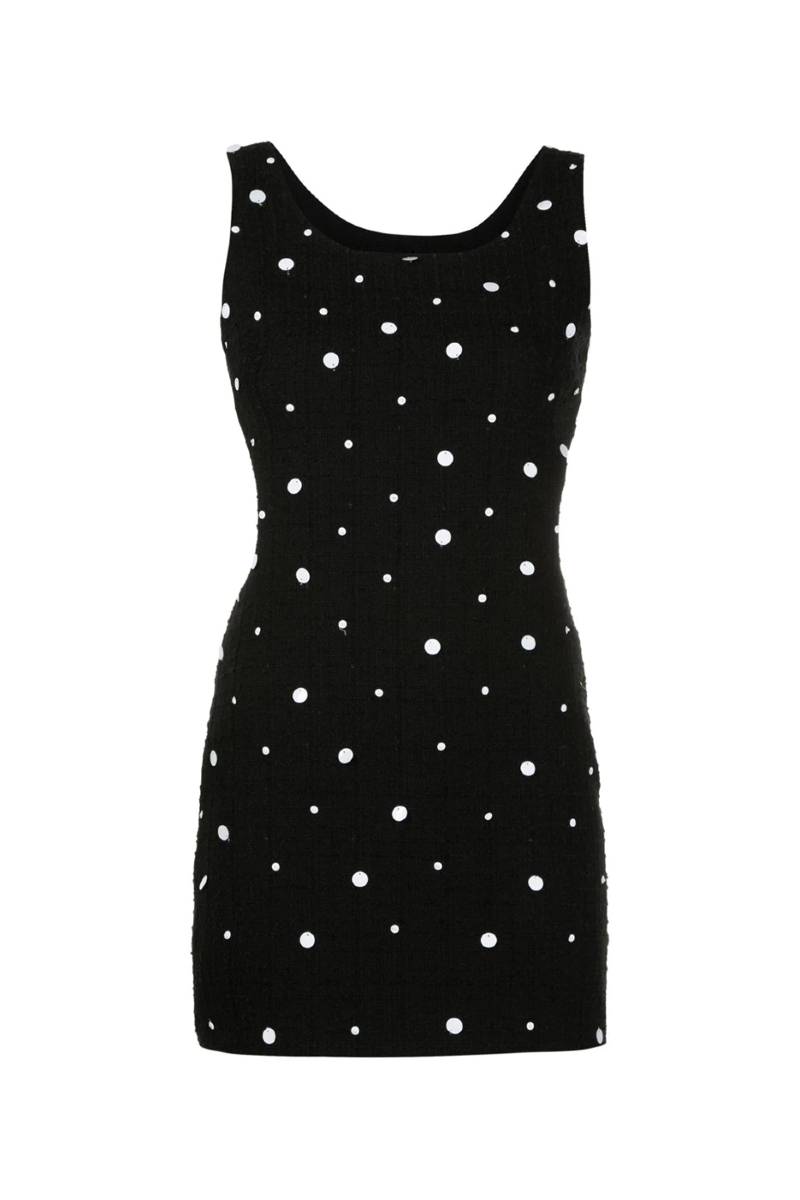 Tweed Dress Day Black