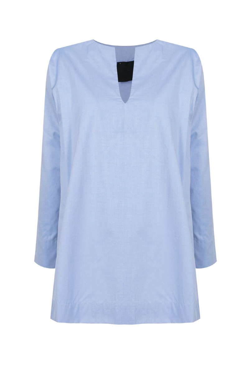 Edoxon Tricoline Blouse I  Medium Blue 