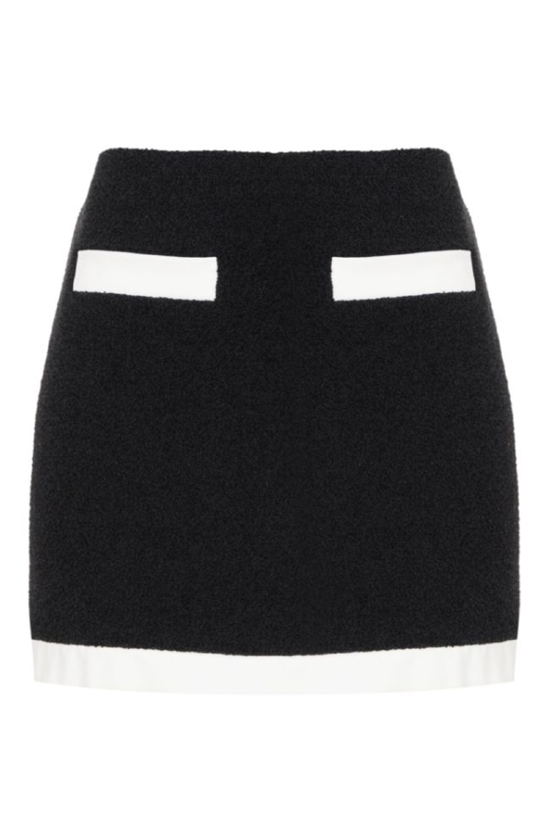 Tweed Skirt Love I Black-White