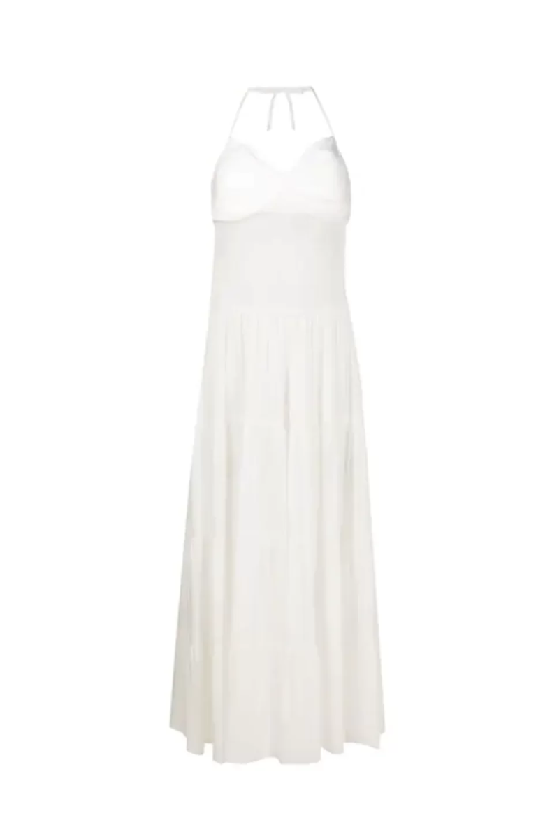 Ecatoh Silk Dress White