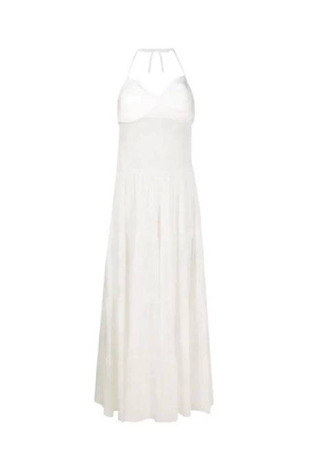 Ecatoh Silk Dress White