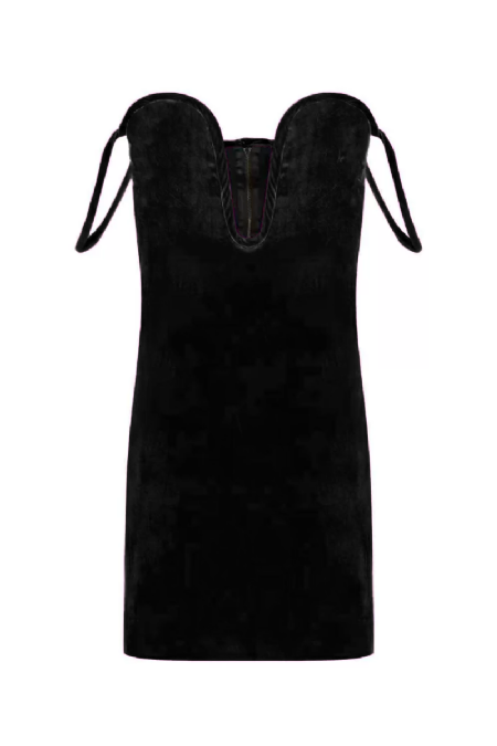 Diacera Velvet Dress I Black