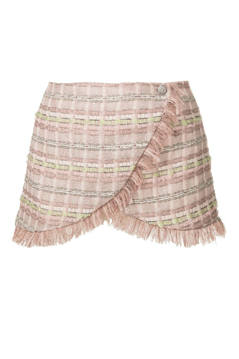 Eppie Tweed Skirt I Light Pink