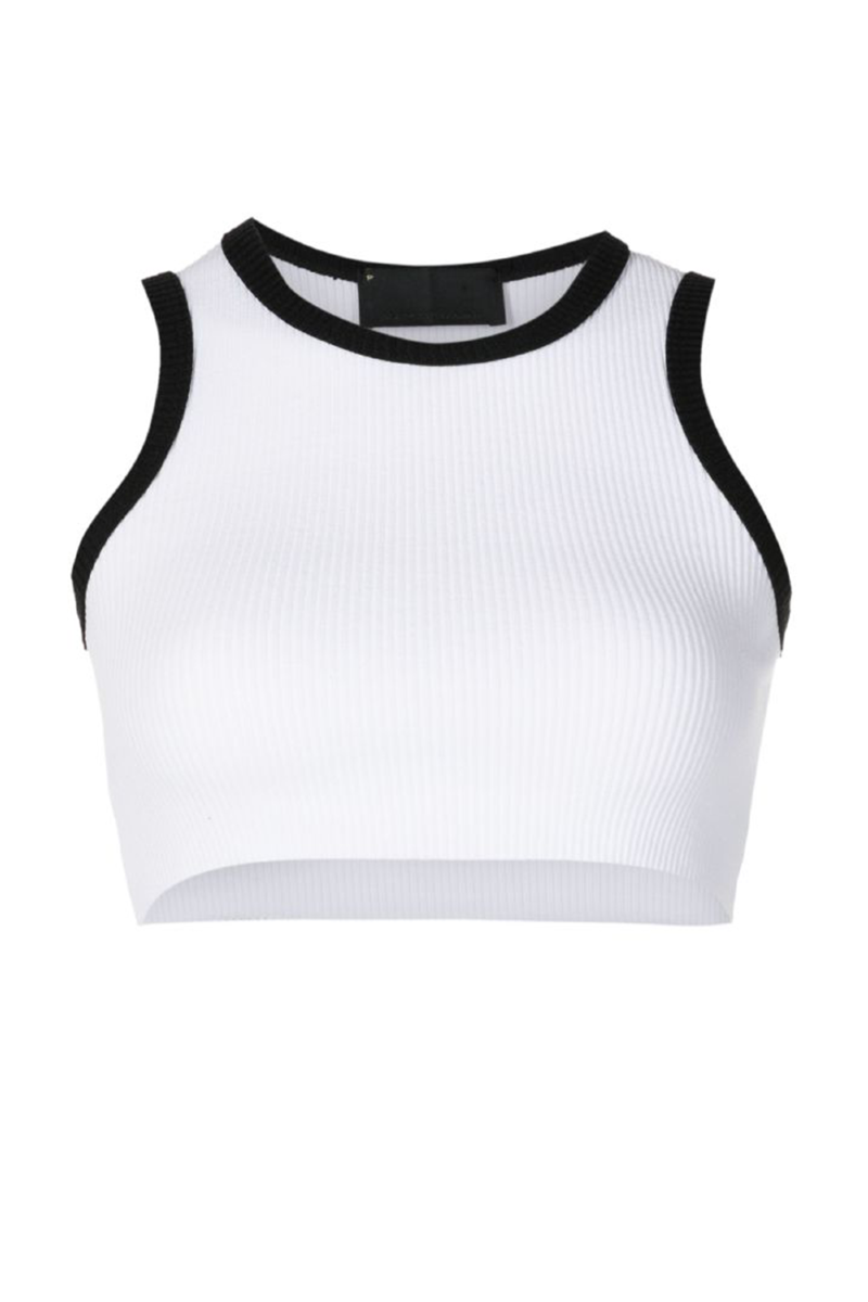Top Eleuthia Mesh I  White-Black 