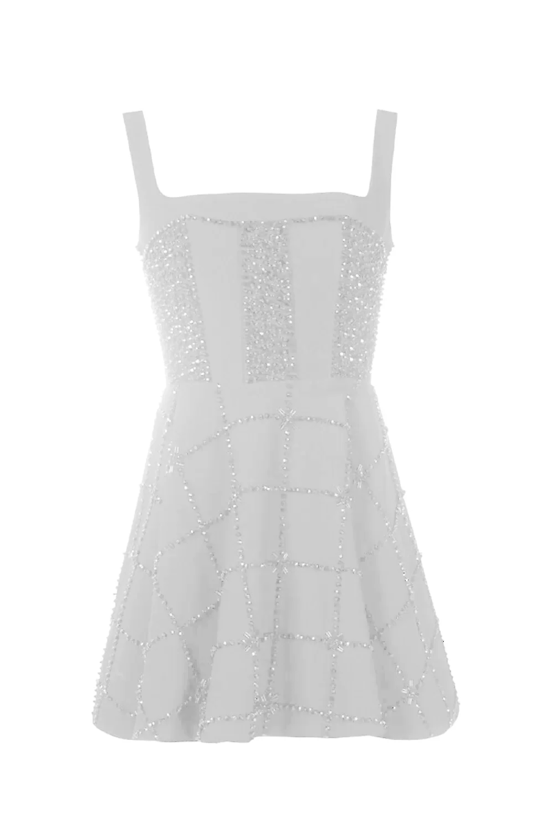 Edynthia Crepe Dress I Off White