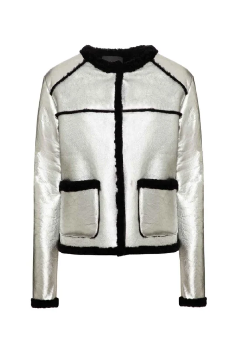 Finka Leather Jacket I Silver