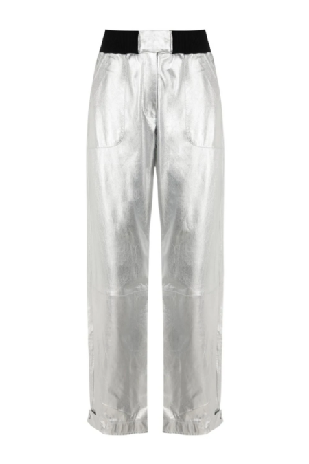Feliaz Leather Pants I Silver