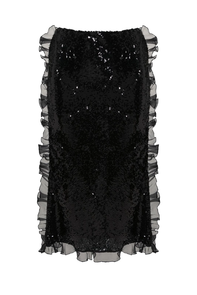 Ezian Sequined Skirt I Black