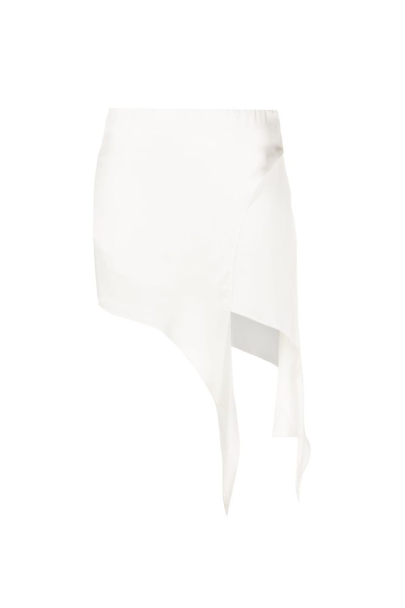 Evank Silk Mini Skirt I Off White