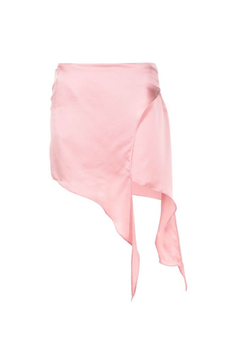 Evank Silk Mini Skirt I Light Pink