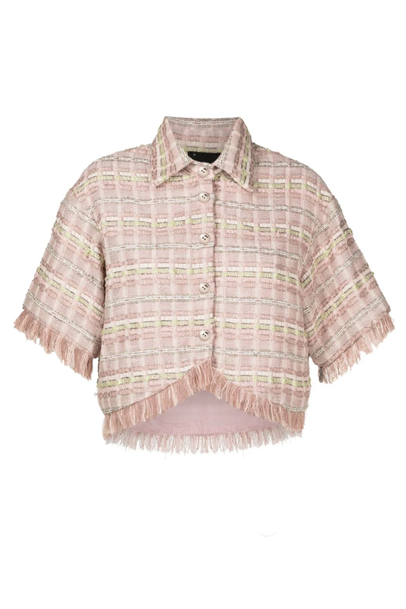 Eludika Tweed Shirt I Light Pink