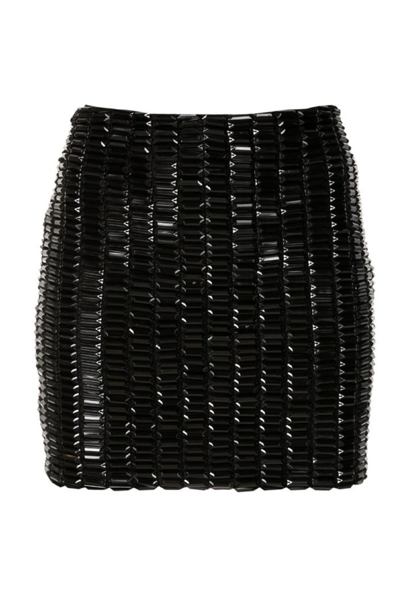 Fayaz I Embroidered Skirt  Black-Black 